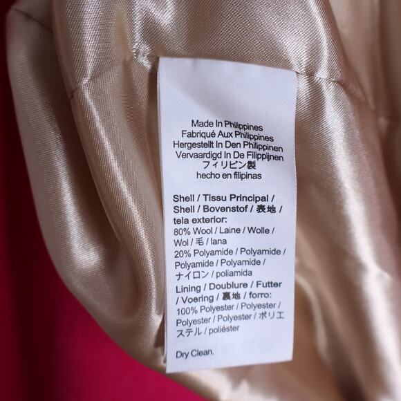 J. CREW NWT Warwick Italian Wool Blend Stadium Cloth Topcoat Pink Women's 00 - Picture 9 of 10